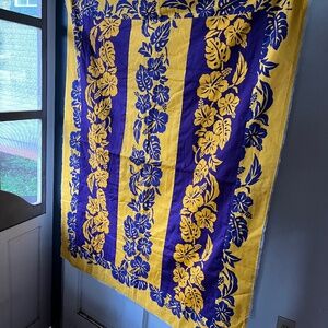 unfinished Hawaiian design blanket with batting